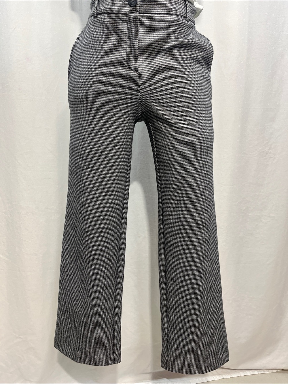 LadiesClassic Gray Wide-Leg Pants houndstooth pattern casual business dressy1180